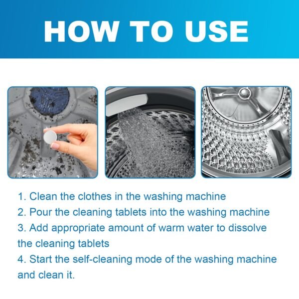 Jue-Fish Washing Machine Cleaner, Washing Machine Tank Automatic Drum Liner Dirt Cleaning Sheet